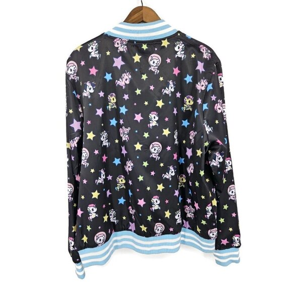 New Tokidoki Star Studded Reversible Varsity Jacket Size XL Satin - Picture 3 of 8